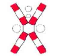 Indicator rutier  Trecere la nivel cu o cale ferată simpla, fără bariere