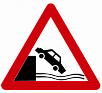 Indicator rutier  Ieşire spre un chei sau mal abrupt