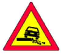 Indicator rutier Acostament periculos