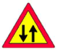 Indicator rutier Circulaţie în ambele sensuri