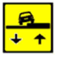 Indicator rutier Denivelare faţă de banda alaturată