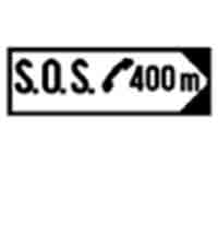 Indicator rutier Directia si distanta pana la telefonul pentru apel de urgenta