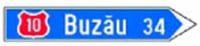 Indicator rutier Directia spre localitatea indicata (pe drmul national)