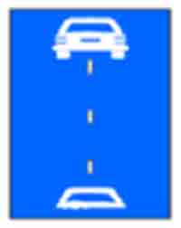 Indicator rutier Distanta de siguranta intre vehicule pentru viteze de cel mult 60 km/h