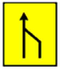 Indicator rutier Ingustare temporară 2