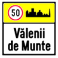 Indicator rutier Intrare in localitate