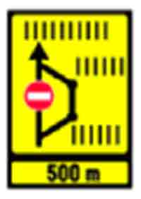 Indicator rutier Presemnalizarea rutei ocolitoare