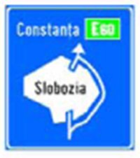 Indicator rutier Presemnalizarea traseului de evitare a localitatii