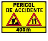 Indicator rutier Presemnalizarea unui sector cu circulaţie alternată