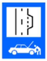 Indicator rutier Refugiu rezervat depanarii