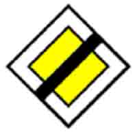 Indicator rutier Sfârşitul drumului cu prioritate