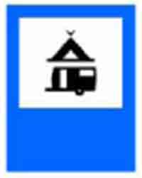 Indicator rutier Teren pentru camping si caravane