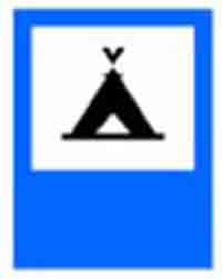 Indicator rutier Teren pentru camping (tabara turistica)