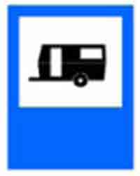 Indicator rutier Teren pentru caravane (tabara turistica)