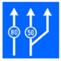 Indicator rutier Viteza minima obligatorie pentru o banda de circulatie