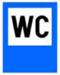 Indicator rutier WC public