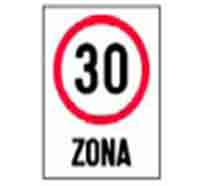Indicator rutier Zona cu viteza limitata la 30 km/h