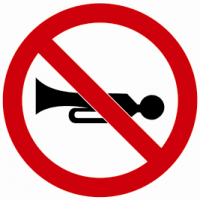 Indicator rutier Claxonarea interzisa 