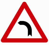 Indicator rutier  curba la stanga