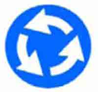 Indicator rutier Intersectie cu sens giratoriu