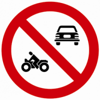 Indicator rutier Accesul interzis autovehiculelor