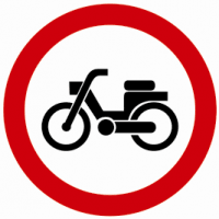 Indicator rutier Accesul interzis ciclometrelor