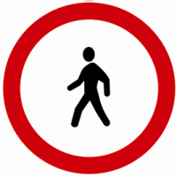 Indicator rutier Accesul interzis pietonilor