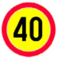 Indicator rutier Limitare de viteză