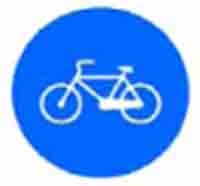 Indicator rutier Pista pentru biciclete